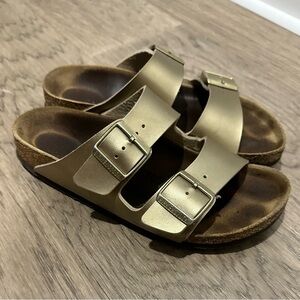 Gold Birkenstock Women’s Sandals - Size 38